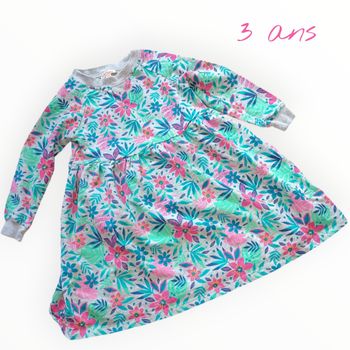 Jolie robe fleurie neuve Dpam 3 ans