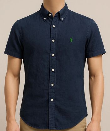 🌟 Chemise Ralph Lauren Classique Fit - Bleu Marine - Taille S