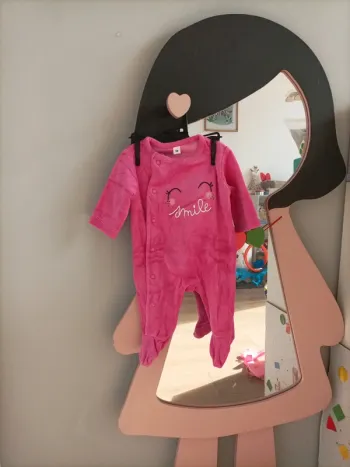 Pyjama rose 0 mois