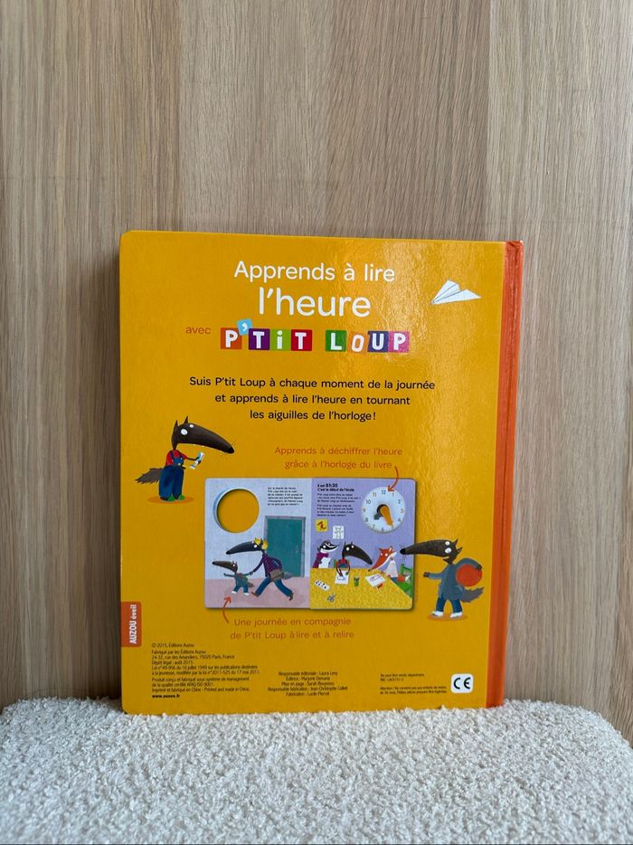 Livre apprends à lire l’heure avec p’tit loup - photo numéro 4