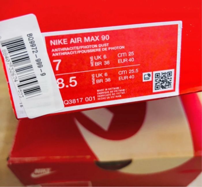 Nike Air Max 90 Réflective Anthracite black Taille 40 - photo numéro 4