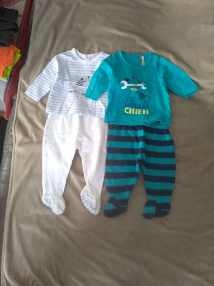 Lot 2 pyjamas coton fin 3 mois
