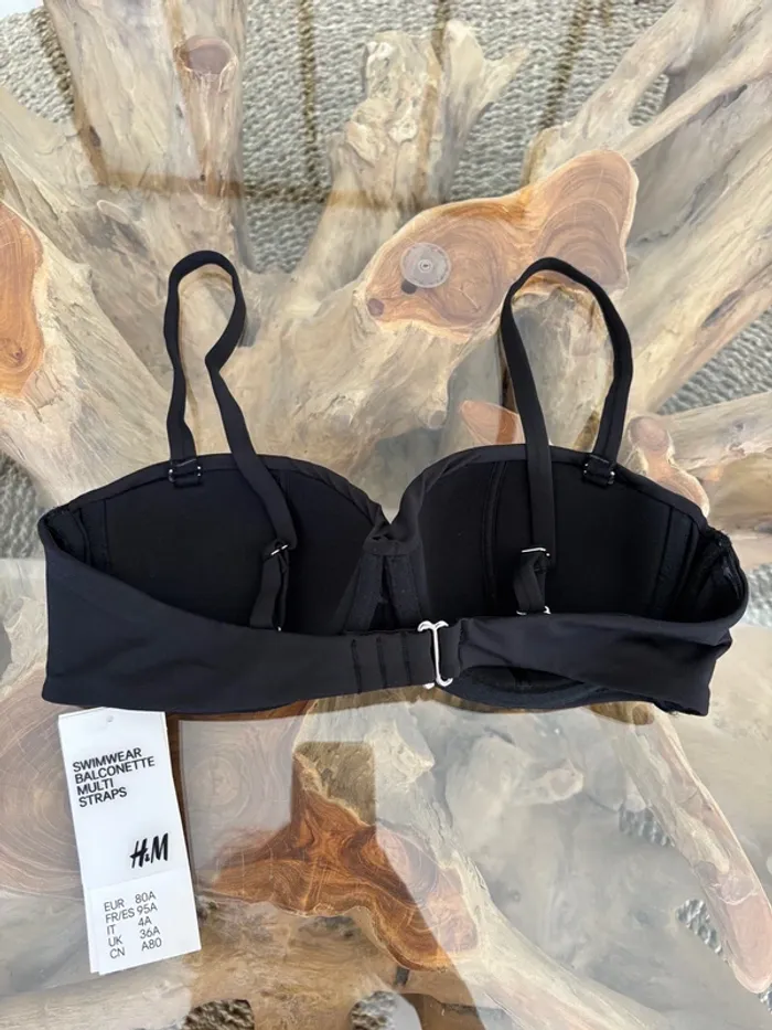 Haut de maillot de bain noir H&M 95A - photo numéro 2