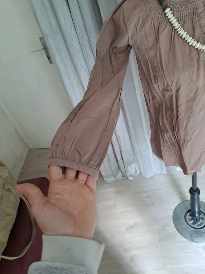 Haut marron coton T 12ans - photo numéro 3