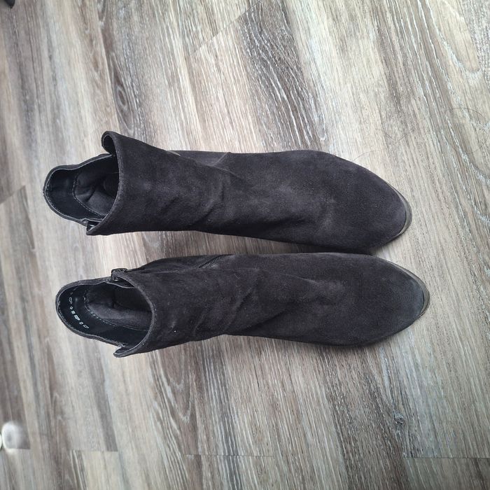 Bottines noires à talons en simili velours - Taille 39 -Alesya - photo numéro 3