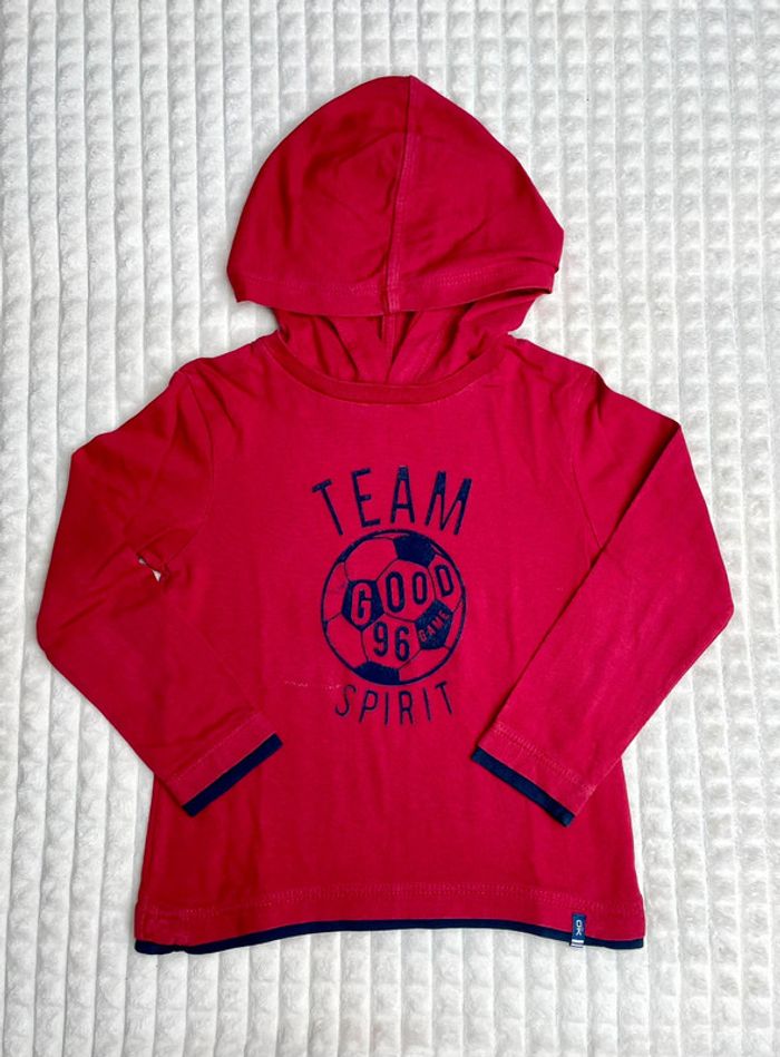 Tee-shirt garçon capuche, 4 ans, manches longues