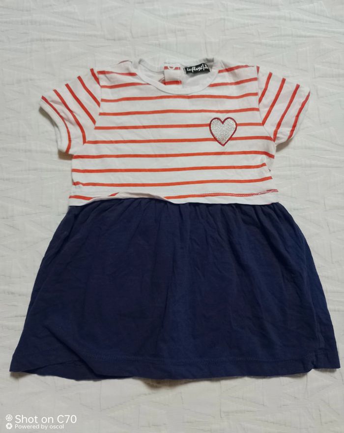 Influx robe coeur rayure 12 mois