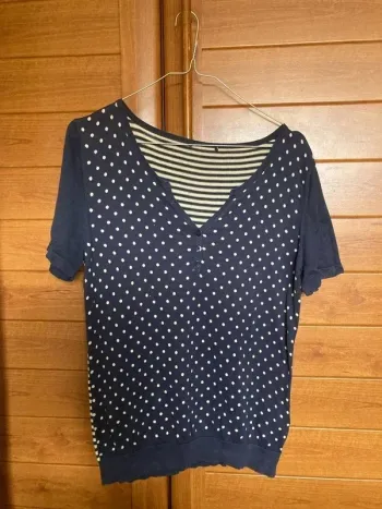 T-shirt pull fin manches courtes femme M