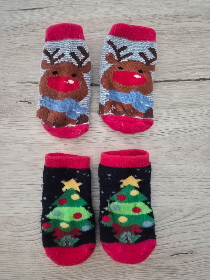 Lot de 2 paires de chaussettes de Noël