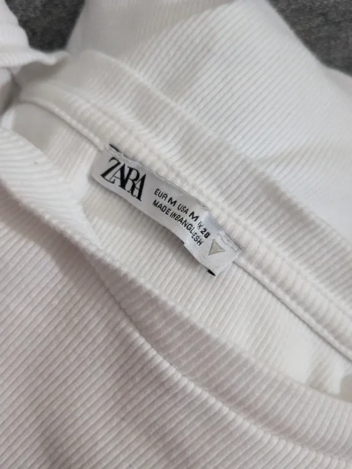 Ensemble Zara – Top blanc & short vert – Taille M - photo numéro 7