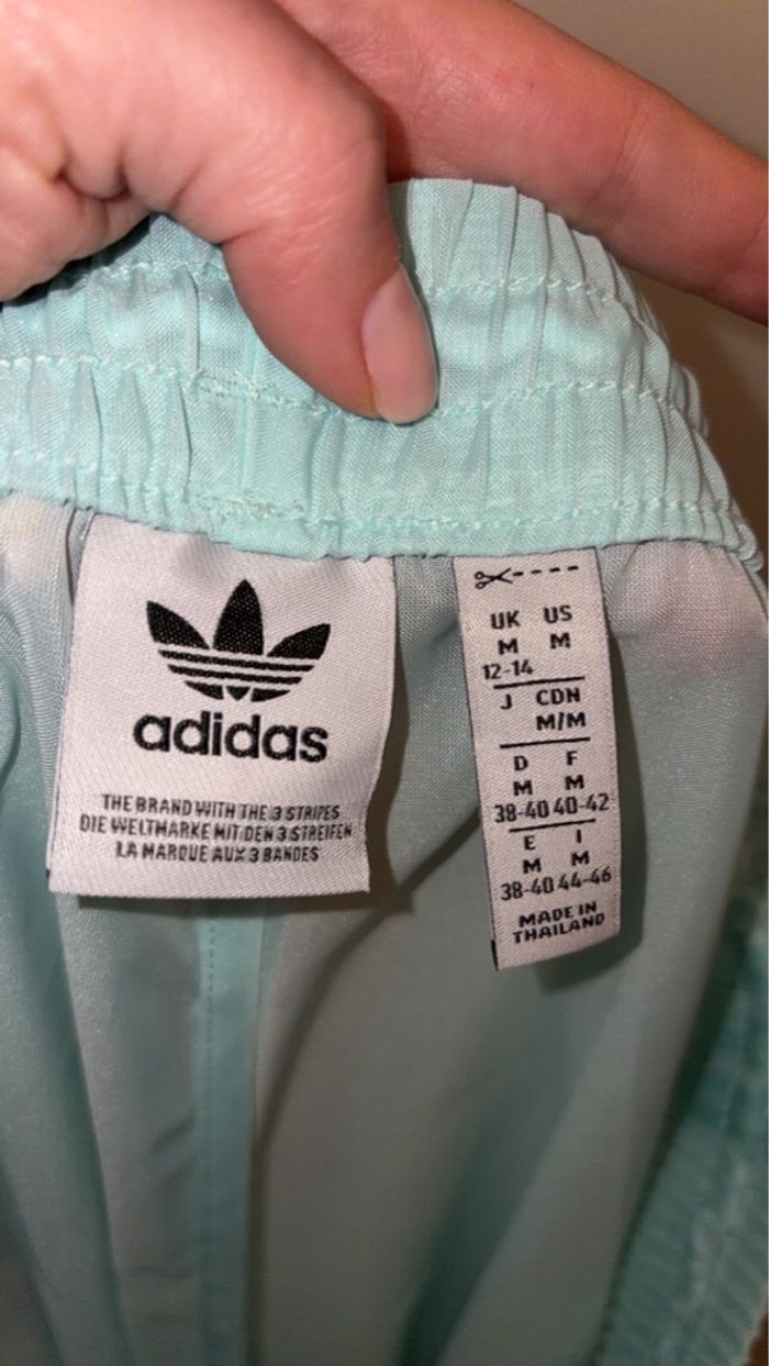 Neuf avec étiquette - Adidas Originals - Pantalon Large Sheer TP - Taille M - Vert Menthe - photo numéro 5