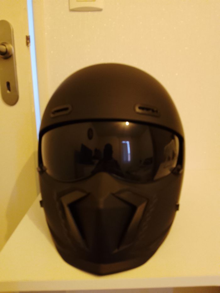 Casque moto neuf noir mat esprit pro pilot - photo numéro 2