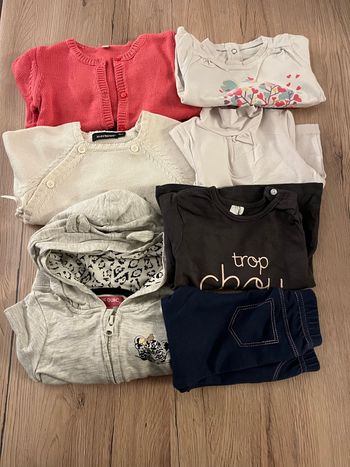 Lot printemps / mi-saison 9 mois fille