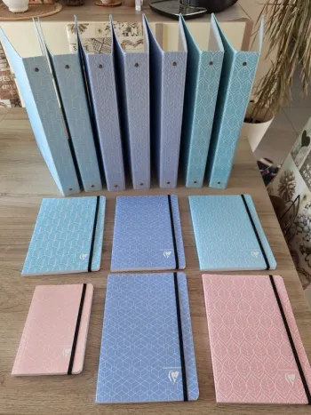 Lot fournitures/ papeterie pastel clairefontaine et exacompta