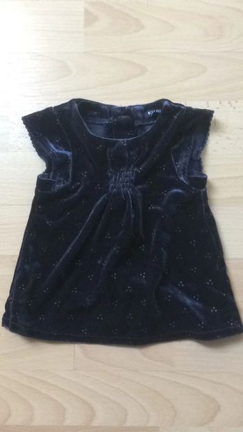 Tunique velours noire 3 mois