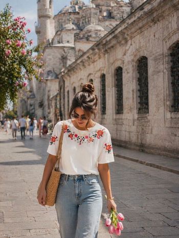 Tshirt brodée 100% coton