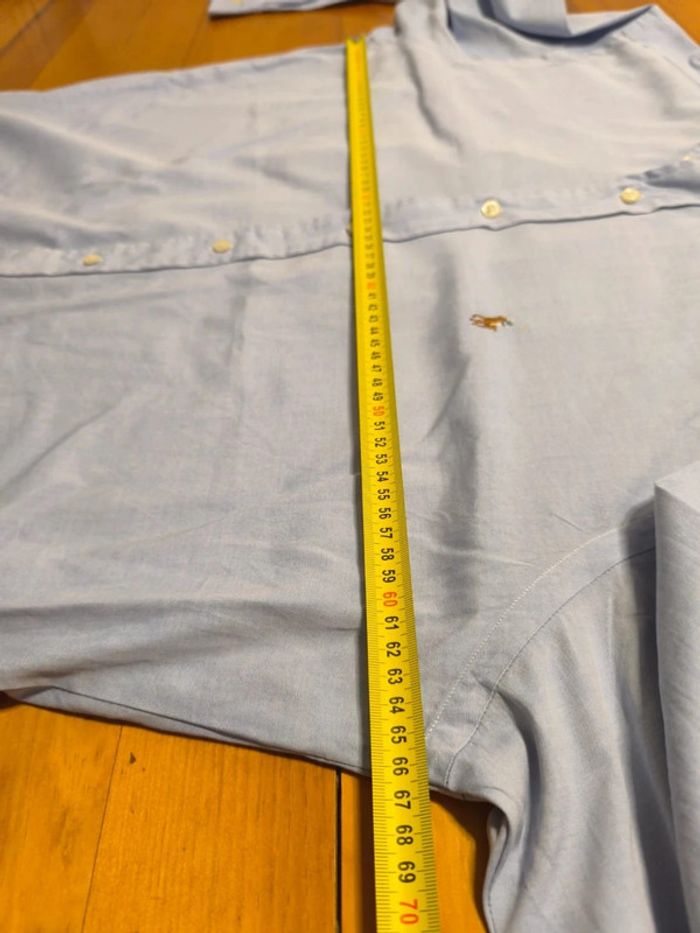 Chemise à manches longues - Ralph Lauren - Yarmouth - Logo brodé premium - Bleu ciel - Taille XXL - photo numéro 12
