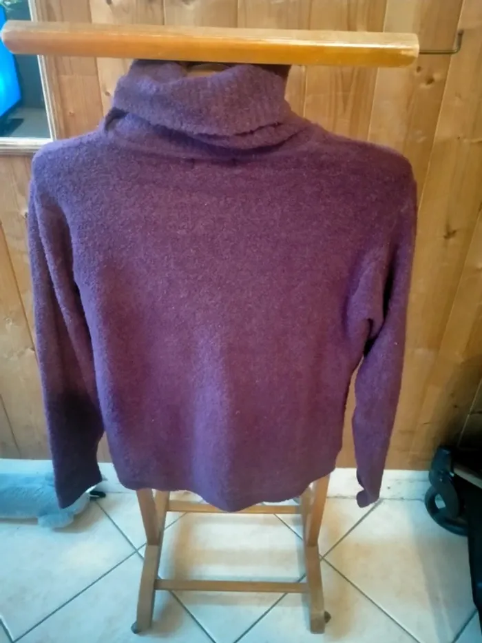 Pull col montant violet Marque Zamba Taille 5 - photo numéro 3