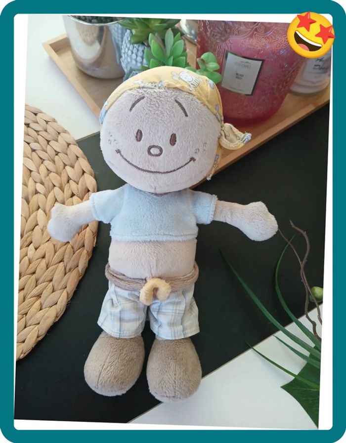 Péluche doudou poupée pirate Joe🌿🎁