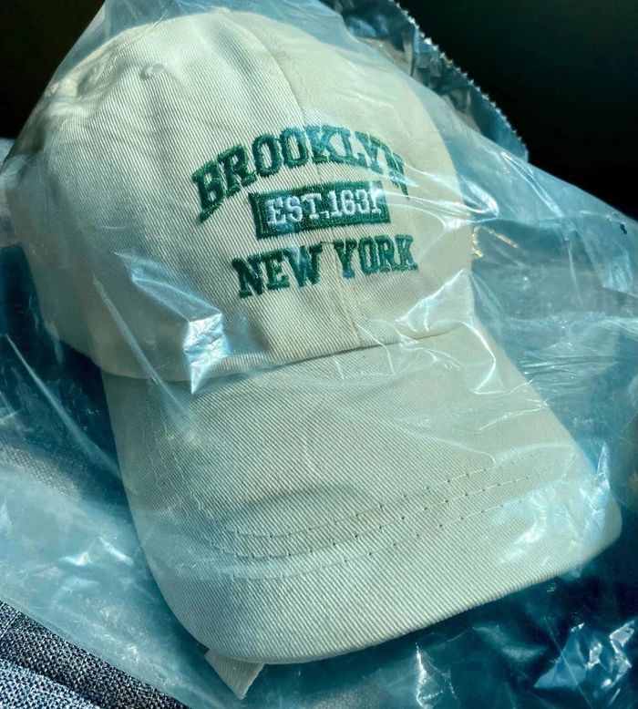 Casquette de baseball / casual brodée Brooklyn New York Beige NYC NЕUF