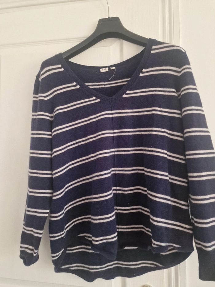 Pull rayures bleu marine gap - photo numéro 4