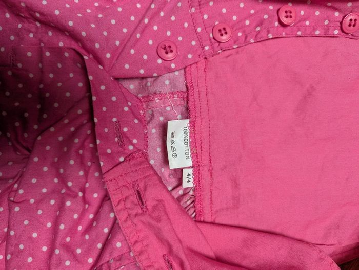 Jolie combishort rose à pois vintage 4 ans - photo numéro 3