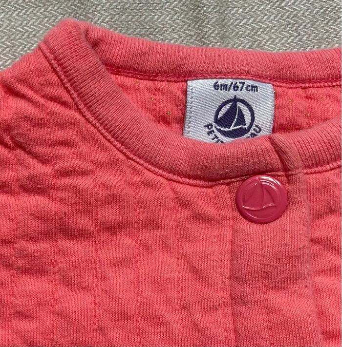 Veste/gilet Petit Bateau molleton rose 6 mois - photo numéro 3