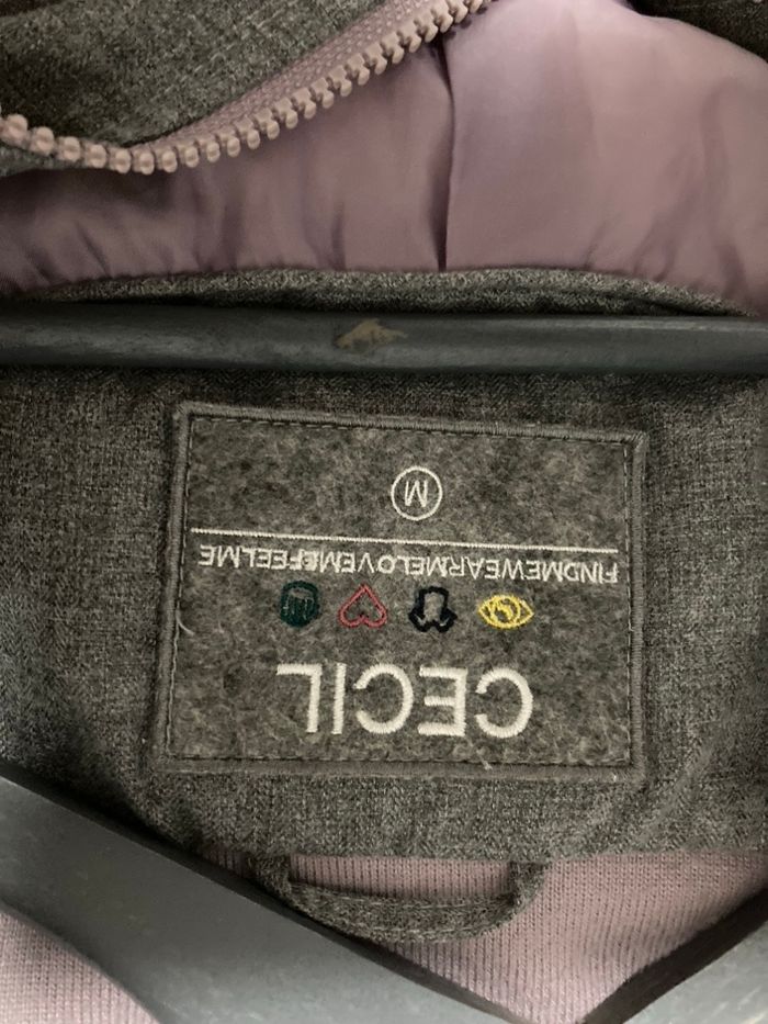 Veste matelassée Cecil , coloris prune et gris. - photo numéro 4