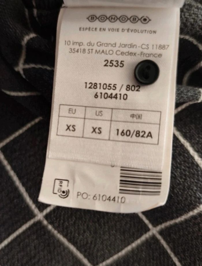 Robe à carreaux col chemise T XS Bonobo - photo numéro 13