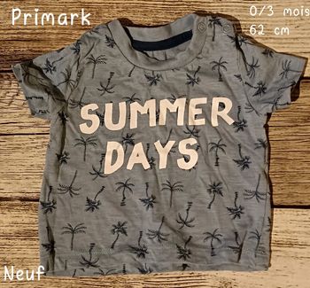 Tee-shirt Primark 6 mois neuf