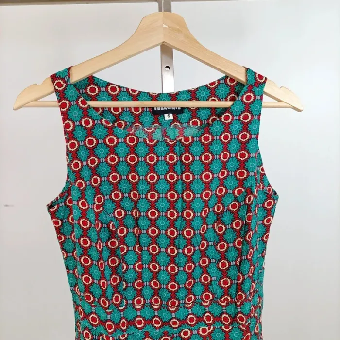 Robe sans manches Foakutata imprimé géométrique coloré taille S A882 - photo numéro 2