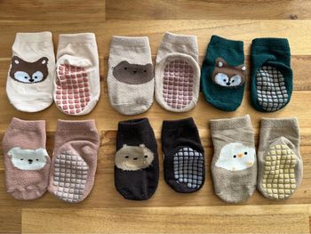 Lot de 6 paires de chaussettes avec patin anti glisse