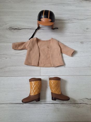 Vêtement pour poupée Our generation équitation gilet casque et bottes