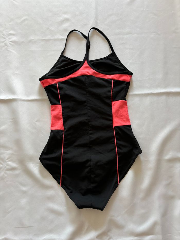 Maillot de bain 1 pièce noir et fushia - Athlitech - M/38 - photo numéro 2