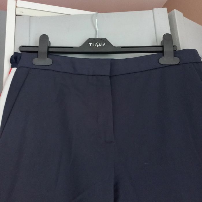 Pantalon chino bleu marine avec bandes sur le côté - photo numéro 3
