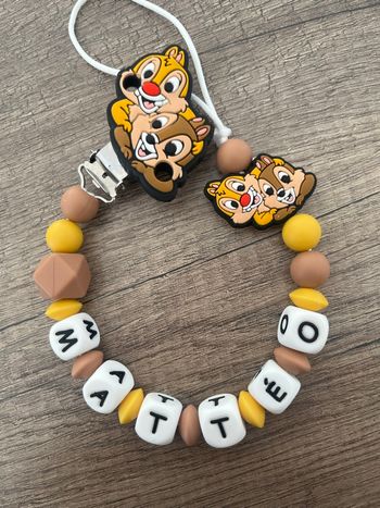 Attache tétine personnalisée Tic & Tac