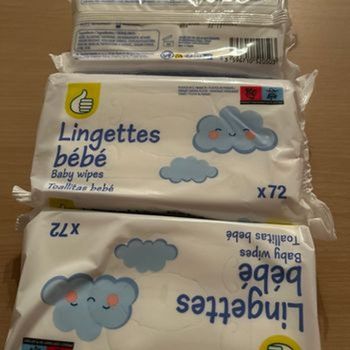 Lot de 3 paquets de lingette bébé neuf