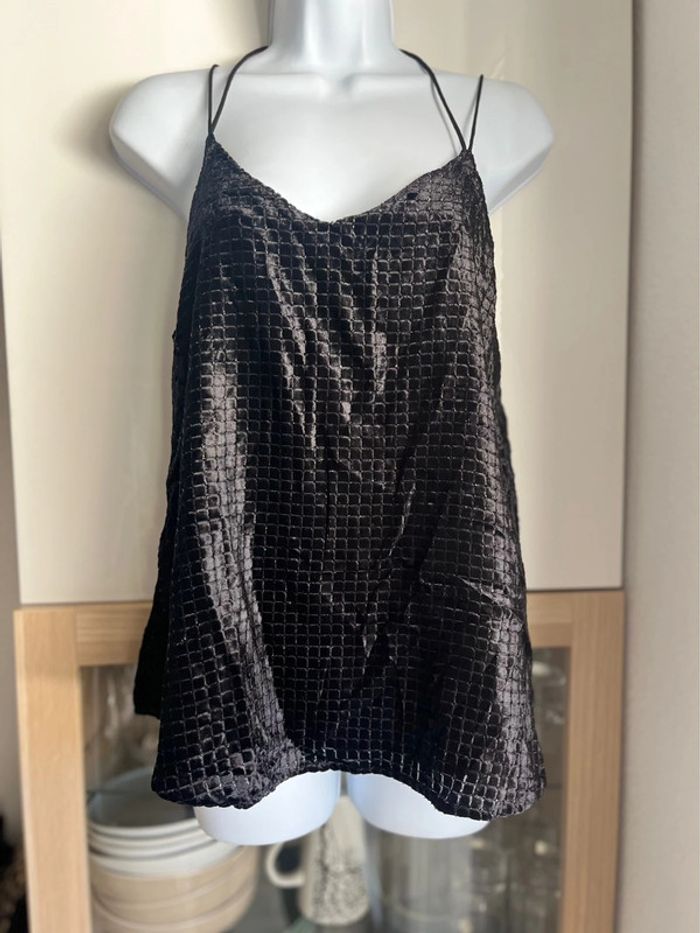 Top de soirée en velours mango - photo numéro 2