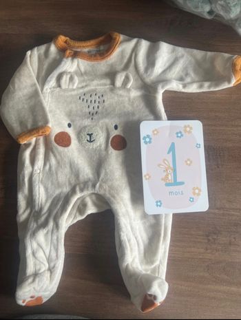Pyjama velours 1 mois
