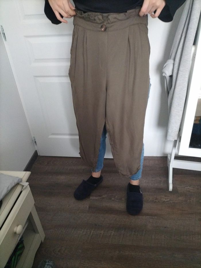 Pantalon kaki 3/4 pimkie taille haute - photo numéro 2