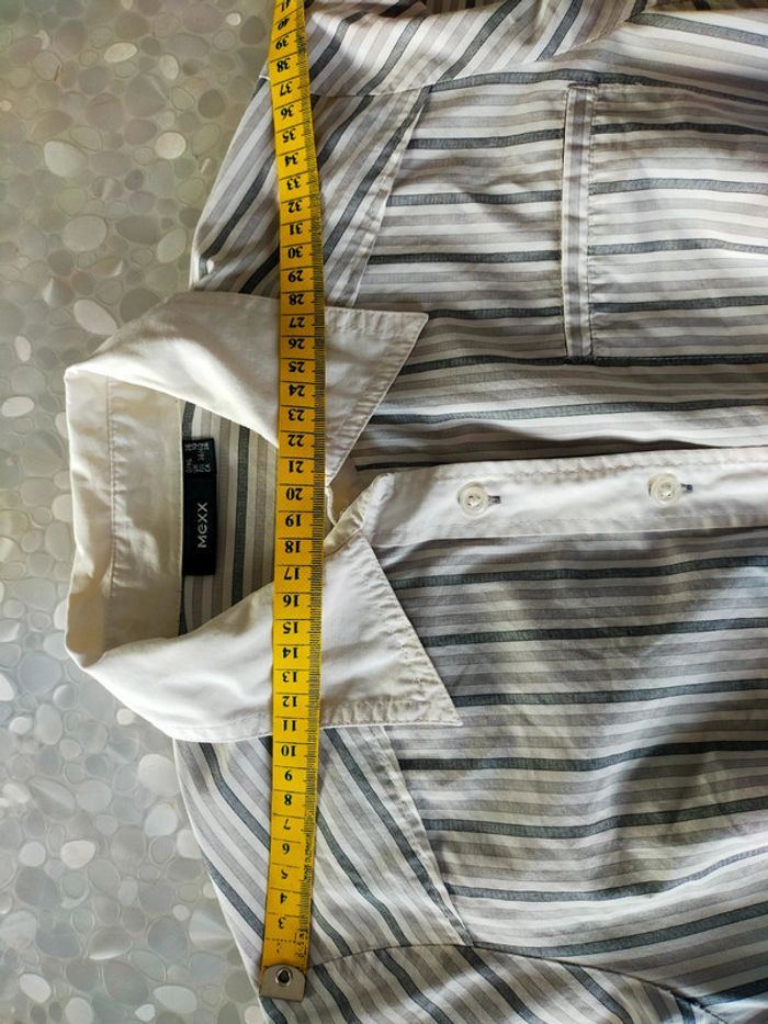 Chemisier femme rayée gris /blanc  38/40 - photo numéro 6