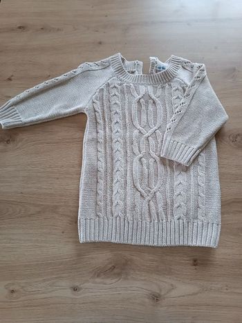 Robe en laine beige