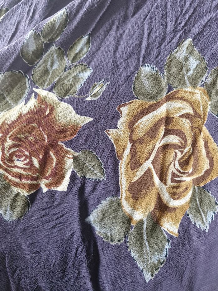 Sublime jupe longue voilée impression de roses - photo numéro 5