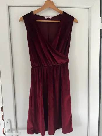 Robe rouge bordeaux velours