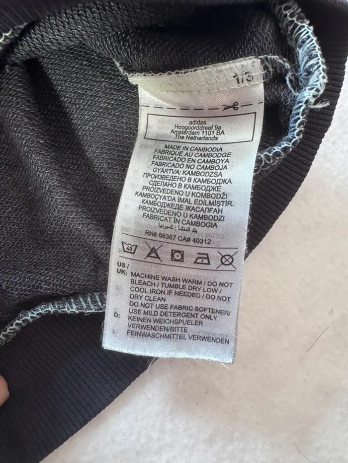 Sweat Adidas bébé – Noir – 18/24 mois – Classique & confortable - photo numéro 6