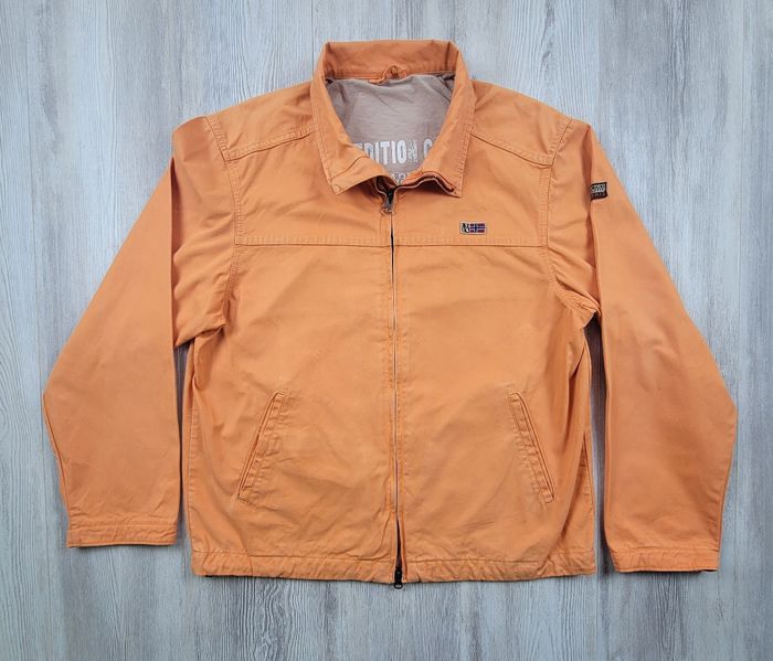 Veste Napapijri orange – Full zip – Taille L – Logo brodé