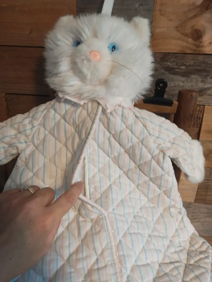 Peluche range pyjama chat vintage tbe - photo numéro 4