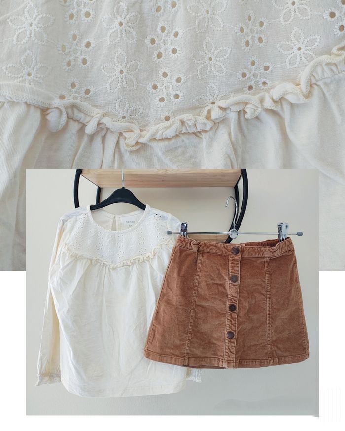 6 ans ensemble teeshirt Kiabi et jupe automne hivers zara