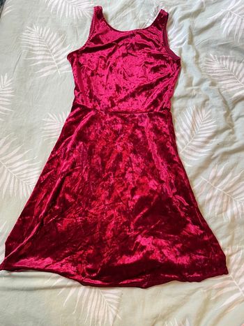 Robe velours bordeaux dos échancré XS h&m