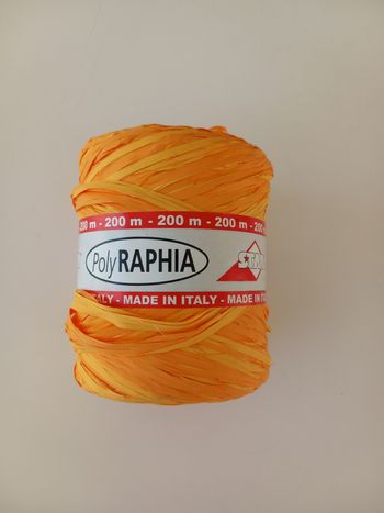 Raphia orange pour déco
